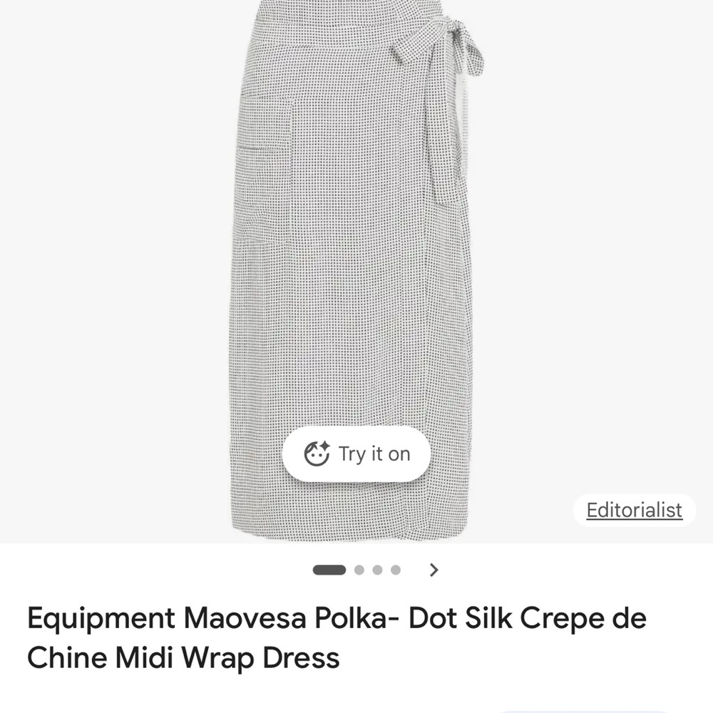 Equipment Polka-Dot Midi Wrap Skirt in White and Black